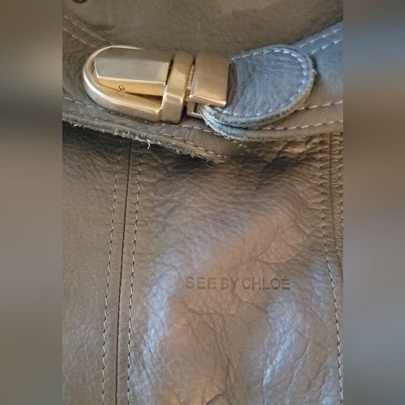 Tomo Bag SEE BY CHLOÉ two way purse in grey - Picture 3 of 5